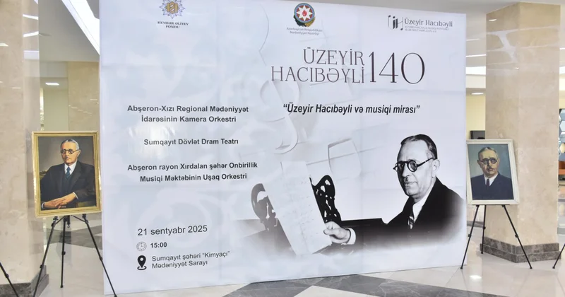 Sumqayıtda Üzeyir Hacıbəyliyə həsr olunmuş konsert keçirilib FOTOLAR