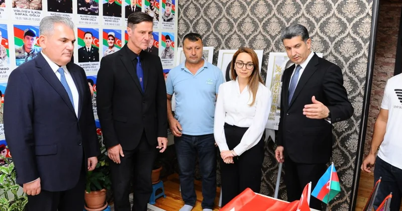 Naftalanda Vətən müharibəsinin ilk mülki şəhidlərinin ailəsi ziyarət olunub