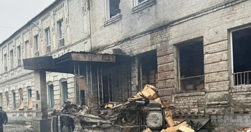 Ukraynada azərbaycanlı polis rəisinin iş otağı dronla vuruldu (VİDEO)