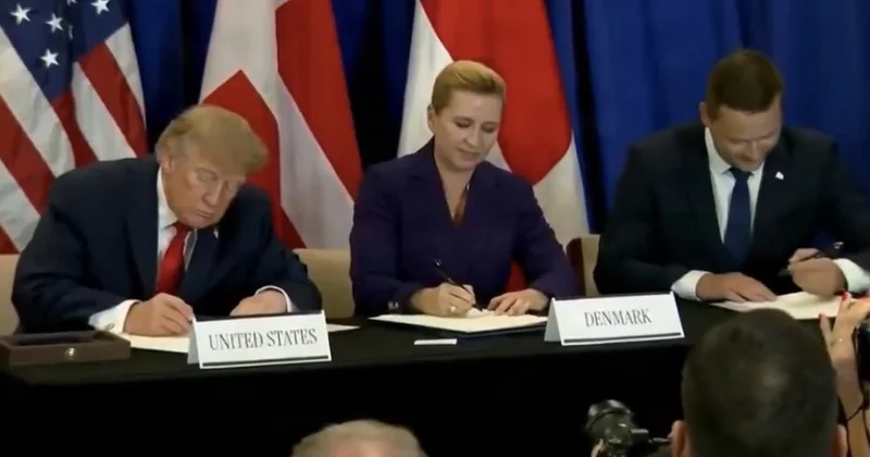 Donald Tramp Danimarka və Qrenlandiya rəhbərləri ilə təhlükəsizlik sazişi imzalayıb