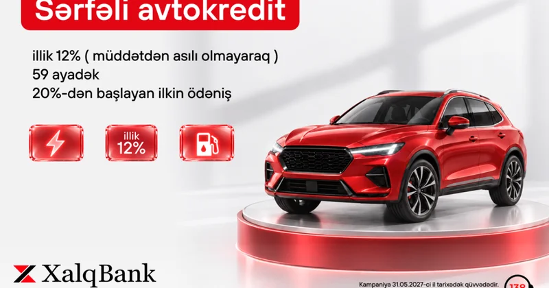 Xalq Bank avtokredit üzrə sərfəli şərtlər təqdim edir