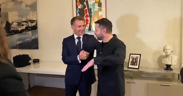 Zelenski Nyu Yorkda Trampdan öncə Makronla görüşdü... FOTOLAR