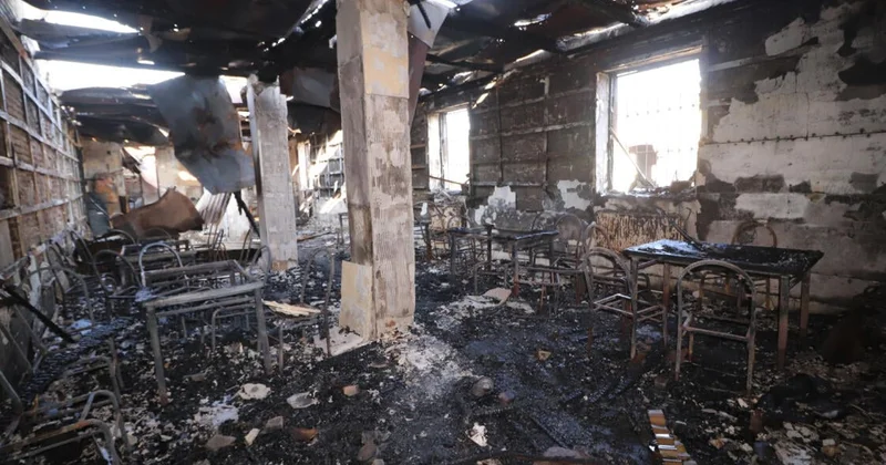 Пожар в больнице в Газахе, проведена эвакуация ФОТО