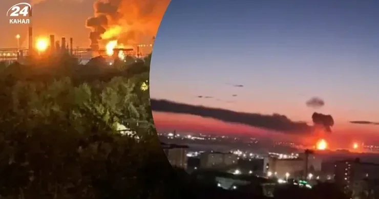Rusiyanın daha bir neft zavodu yanır Trampın müraciətinə “cavab” + VİDEO