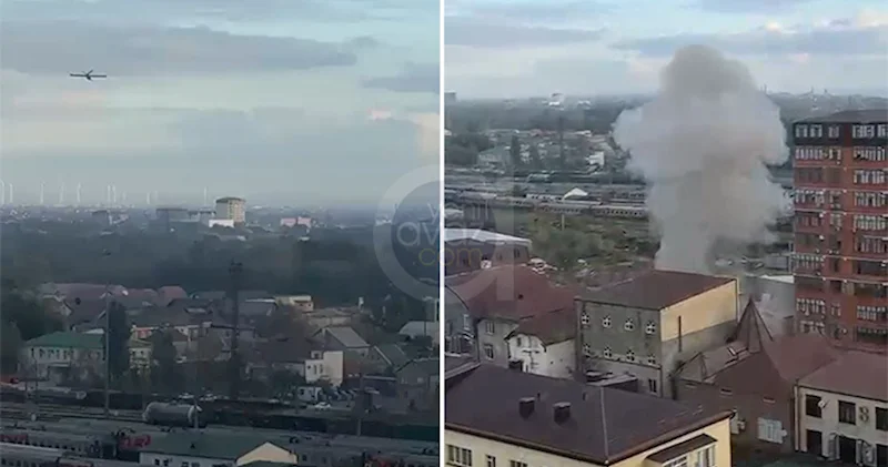 Mahaçqala dron hücumuna məruz qalıb Video