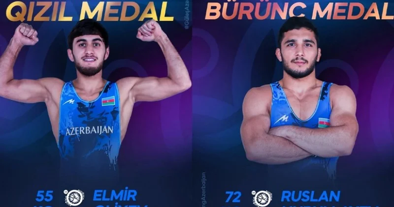 Güləşçilərimiz dünya çempionatında 1 qızıl, 1 bürünc medal qazanıblar