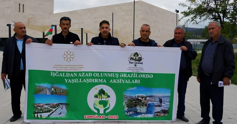 “Yaşıl Qarabağ” İctimai Birliyi Zəngilanda yaşıllaşdırma aksiyasına start verib FOTO