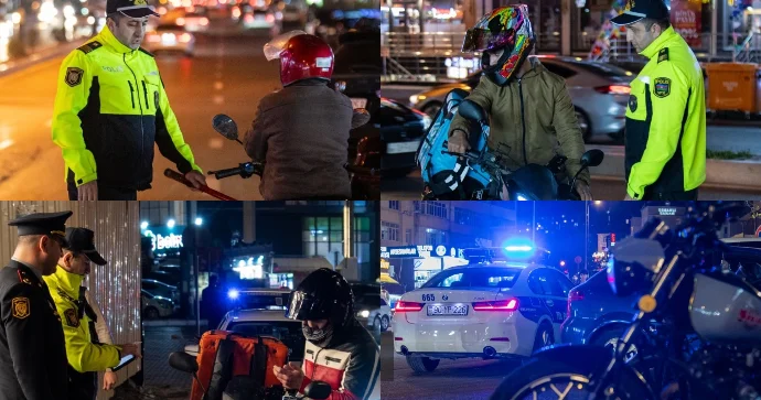 Yol polisi gecə sakinləri yatmağa qoymayan sürücüləri belə tutdu REYD VİDEO