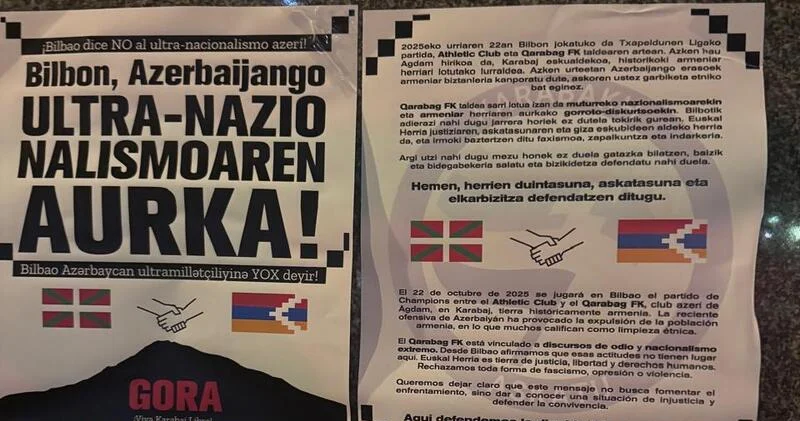 Çempionlar Liqası oyunu öncəsi Bilbaoda “Qarabağ”a qarşı təxribat