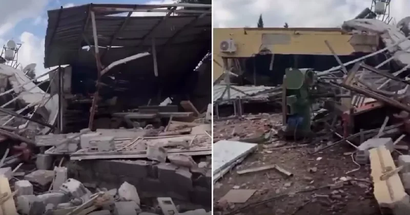 İzmirdə güclü partlayış oldu, ikimərtəbəli ev uçdu Yaralananlar var