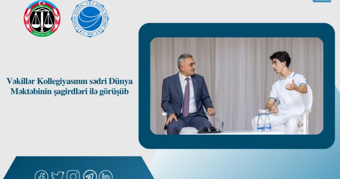 VK sədri Dünya Məktəbinin şagirdləri ilə görüşüb FOTOLAR