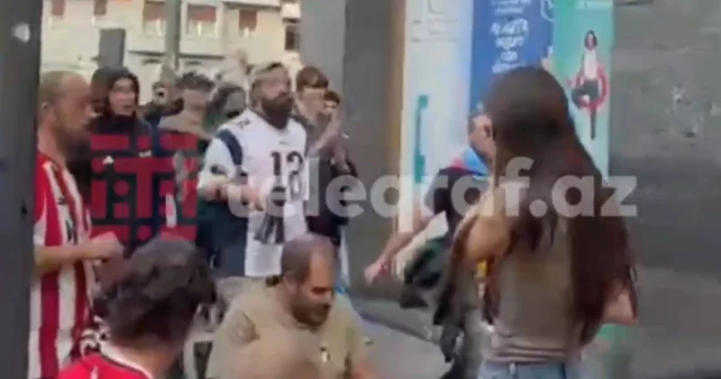 “Qarabağ” azarkeşləri Bilbao küçələrində ANBAAN VİDEO