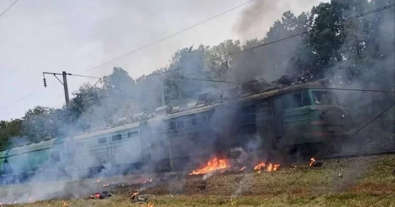 В Харькове удар по локомотиву Видео