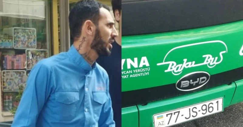 Bakıda avtobus sürücüsü sərnişinlə mübahisə etdi Hamını yolda saxladı