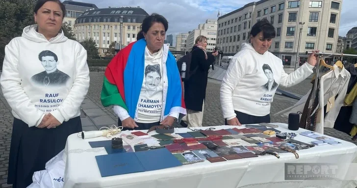 Участники акции в Брюсселе: Хотим донести до всех правду о пропавших без вести соотечественниках
