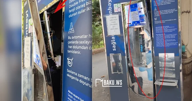 Bakıda su aparatlarını sındıraraq pulları OĞURLADILAR