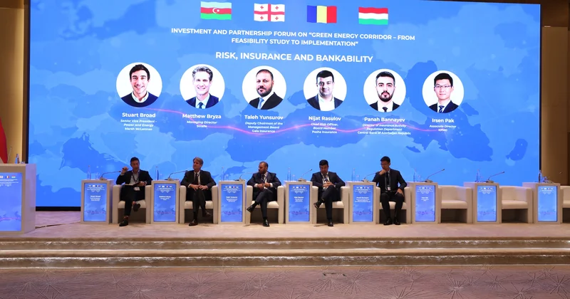 “Yaşıl Enerji Dəhlizi” layihəsi üzrə risklərin idarə olunması və sığorta mexanizmləri müzakirə olunub
