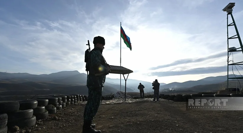 Qazaxın azad olunan kəndlərində Azərbaycan bayrağı dalğalanır Ermənistanla sərhəddən REPORTAJ