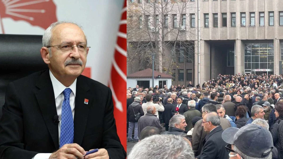 Kılıçdaroğlunun məhkəməsində izdiham FOTOLAR