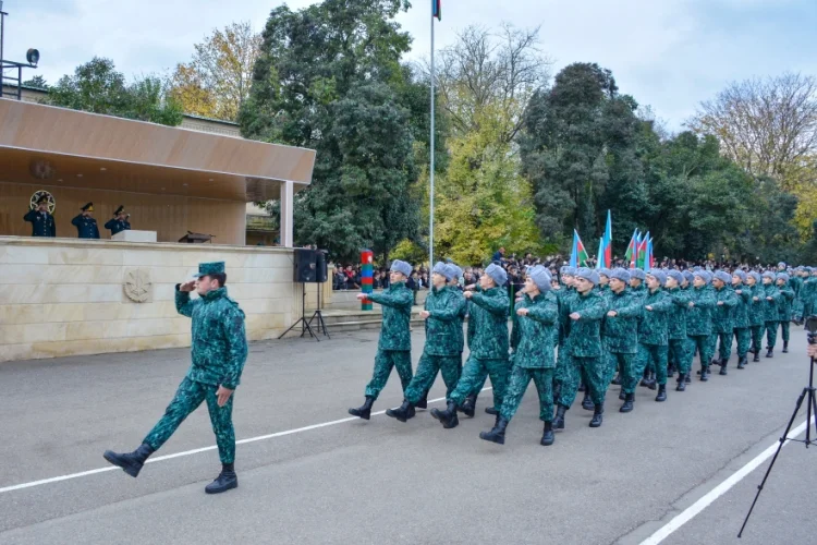 Gənc əsgərlərin andiçmə mərasimi keçirilib