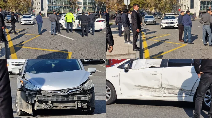 Yolayrıcında QƏZA: biri tez tərpəndi, o biri sarıda keçdi FOTO