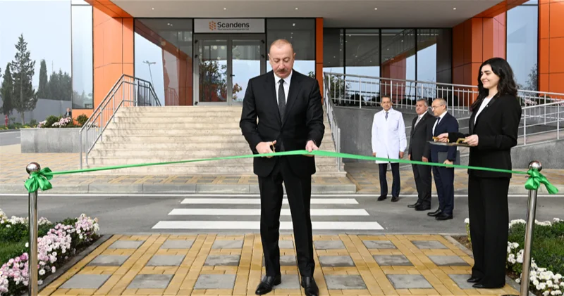 Президент Ильхам Алиев принял участие в открытии предприятия по производству лекарственных препаратов ФОТО