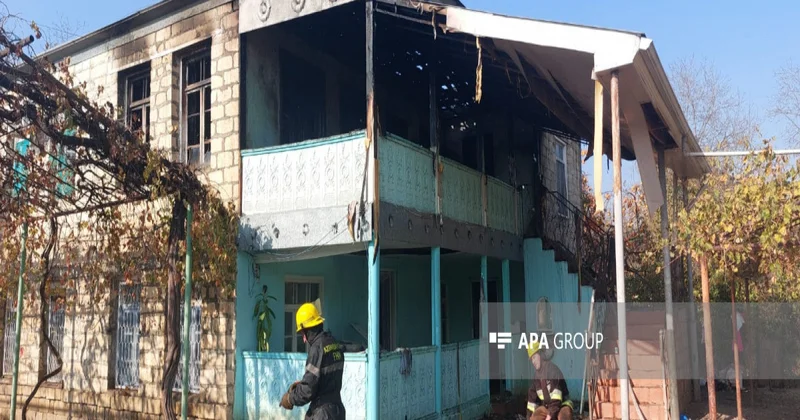 Ağdamda yanğın... FOTO