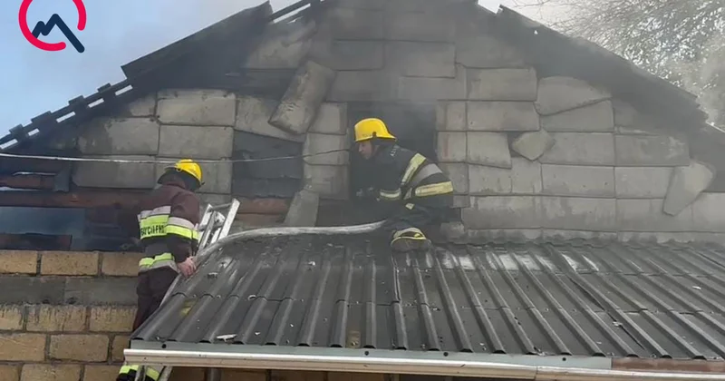 Ağcabədidə ev yandı VİDEO