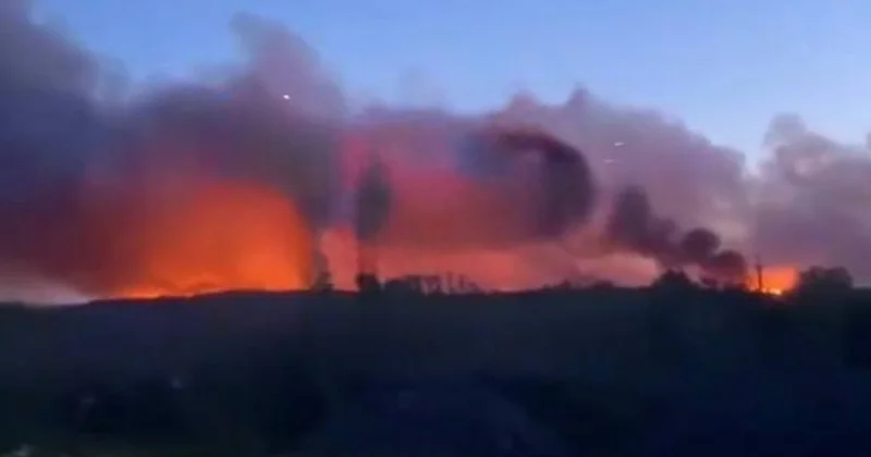 Ночная атака дронов в Крыму видео