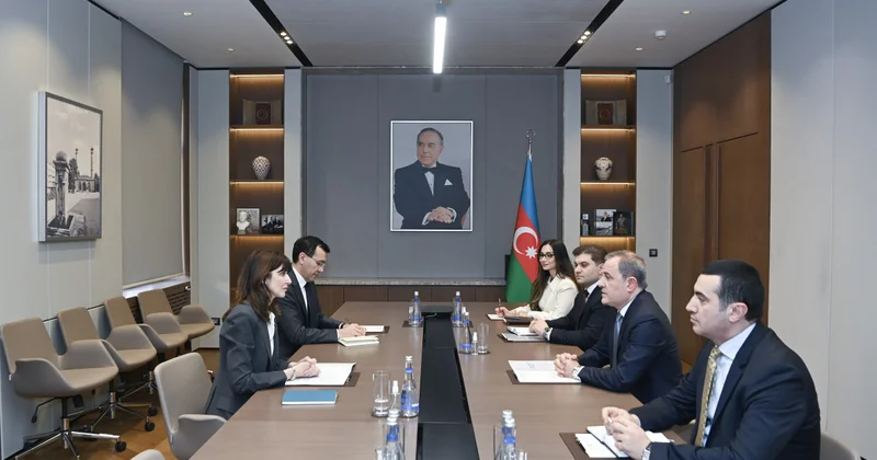 Ceyhun Bayramov diplomatik fəaliyyətinin başa çatması ilə əlaqədar Vladanka Andreyeva ilə görüşüb