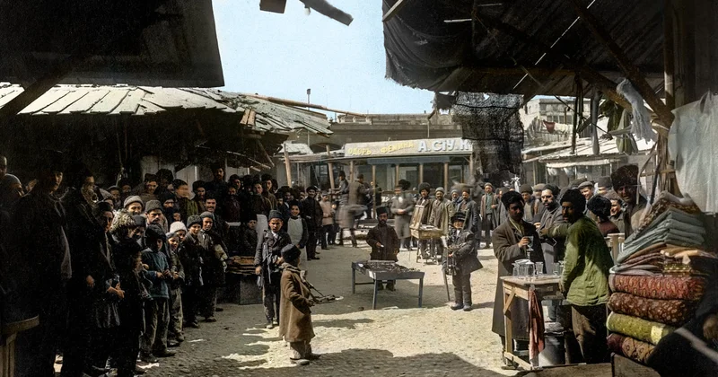 BAKI 120 İL ƏVVƏL ÇƏKİLMİŞ RƏNGLİ FOTOLARDA