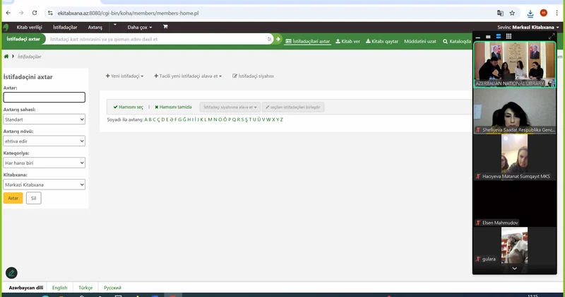 Milli Kitabxana tərəfindən Koha AKİS üzrə onlayn təlimlərə başlanılıb