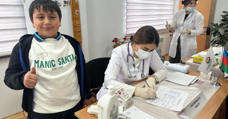 Ağdamda uşaqlar üçün kompleks səyyar tibbi müayinələr təşkil olunub