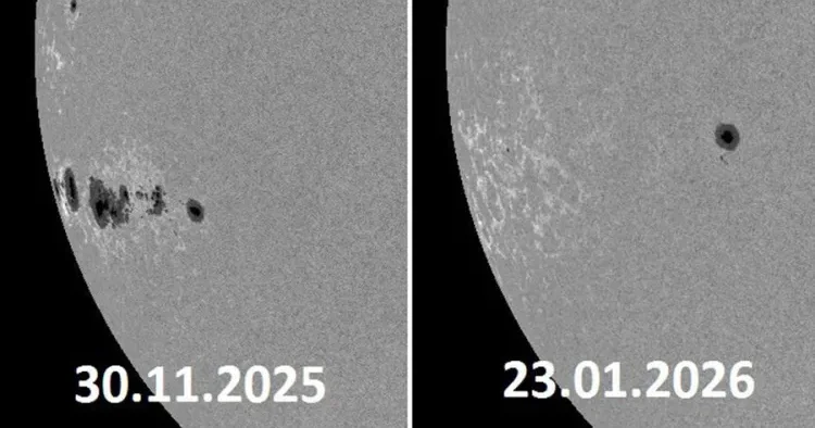 Alimlər Günəşdə nəhəng ləkələrin yoxa çıxdığını açıqladı