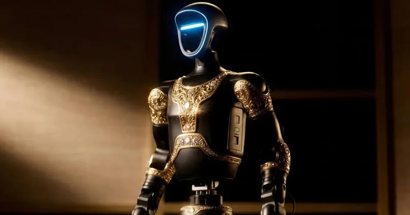 Robotun da lüks ü yaradıldı Qızıl boyunbağı taxıb... FOTO