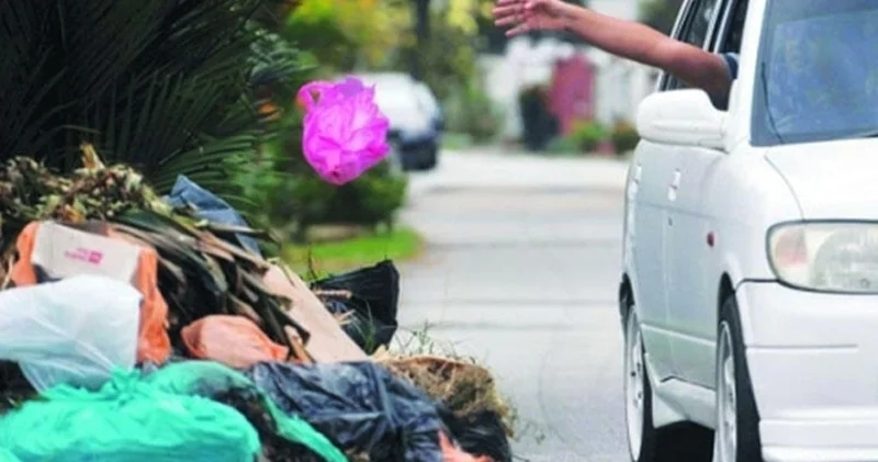 Küçəni zibilləyən sürücü cəzalandırıldı