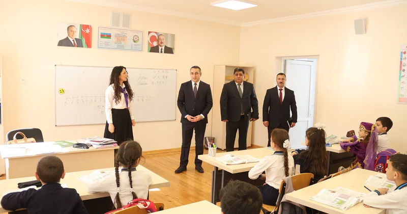 Azad edildikdən sonra ilk dəfə tədrisə başlanıldı Fotolar