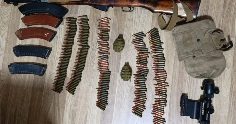 Şabranda silah sursat aşkarlandı