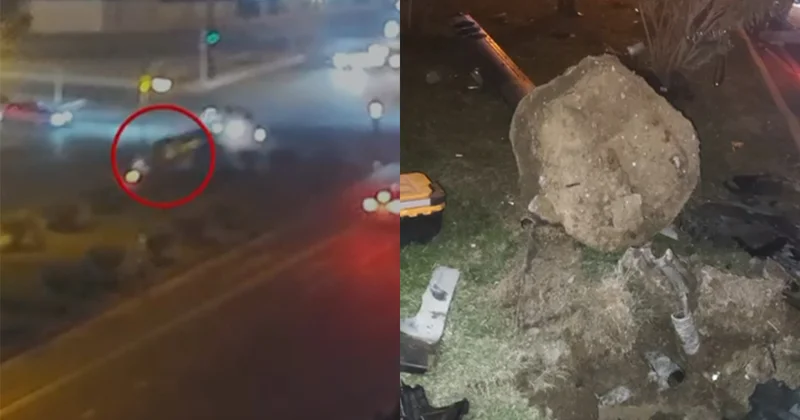 Paytaxtda 2 qəza oldu, işıqforlara zərər dəydi Video