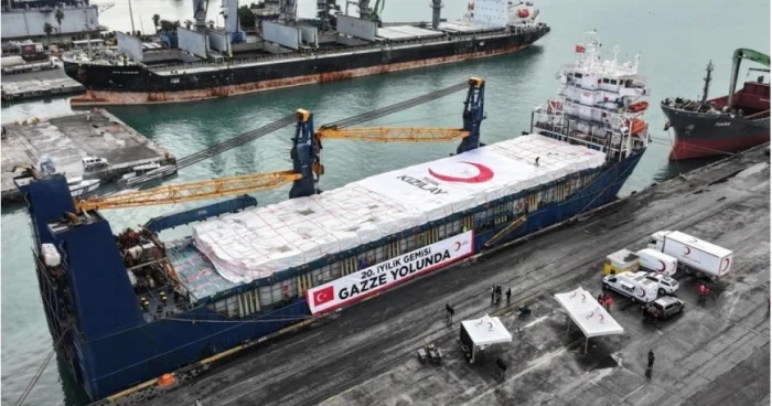 Türkiyə Qəzzaya humanitar yardım göndərib