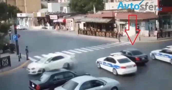Bakıda avtoş polisləri arxasına salıb şəhəri bir birinə qatdı VİDEO