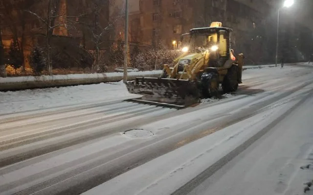 Sumqayıt qardan təmizlənib FOTO