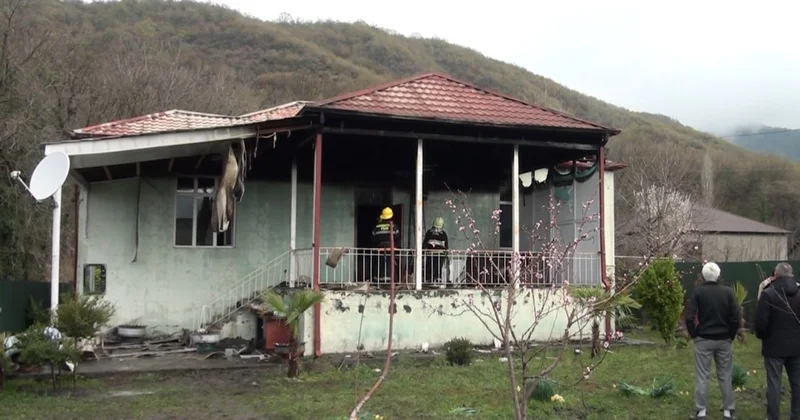 Zaqataladakı yanğının TƏFƏRRÜATI FOTO