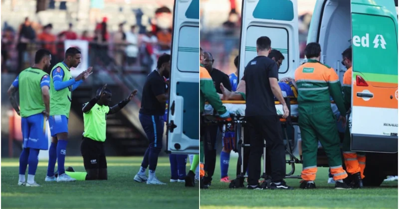 Hakim meydanda huşunu itirən futbolçu üçün diz çöküb dua etdi FOTO