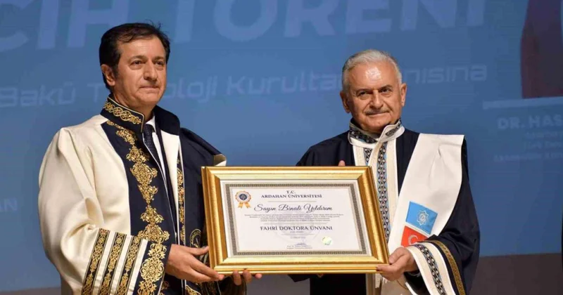 Binəli Yıldırım və Həsən Həsənova Türkiyənin Ərdəhan Universitetinin fəxri doktoru diplomları təqdim edilib