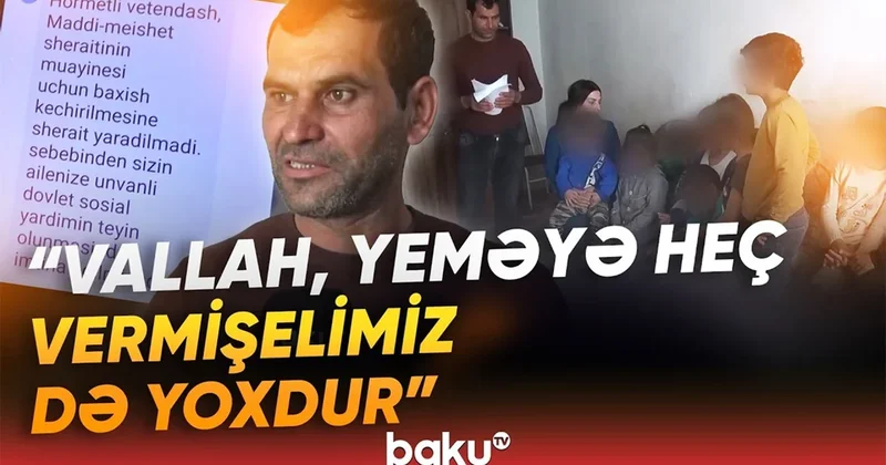 10 uşaqlı ailə çarəsiz halda: “Qapının şəklini çəkib, yardımdan imtina ediblər“ VİDEO