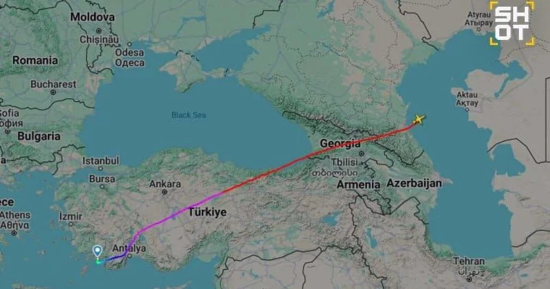 Moskvaya uçan təyyarədən təhlükə siqanalı Yenə Xəzər dənizi üzərindən...