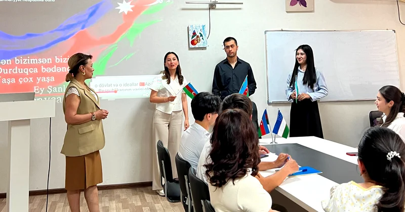 Universitetdə 28 May Respublika Günü münasibətilə interaktiv dərs keçirilib