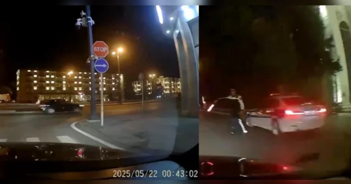 Yol polisi stop da dayanan sürücüyə cərimə yazdı ŞİKAYƏT VİDEO