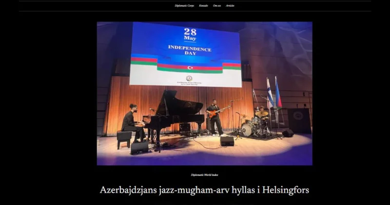 Diplomatic World Sweden опубликовал статью о прошедшем в Хельсинки концерте Этибара Асадлы